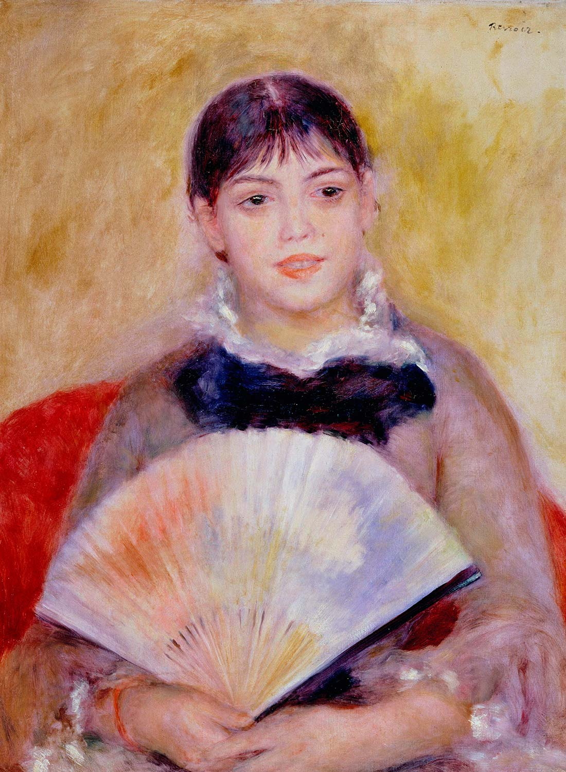 Pierre Auguste Renoir Girl with a Fan Art Print