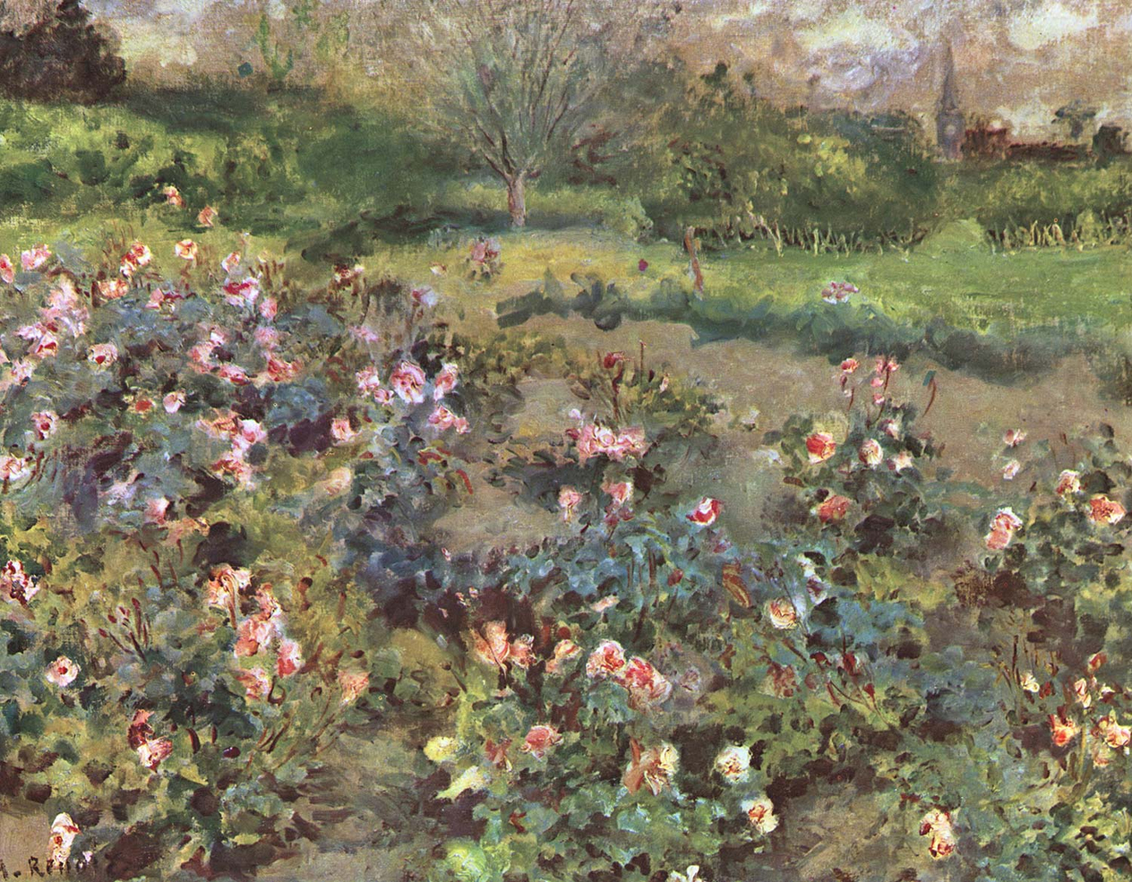 Pierre Auguste Renoir Gül Bahçesi Kanvas Tablo