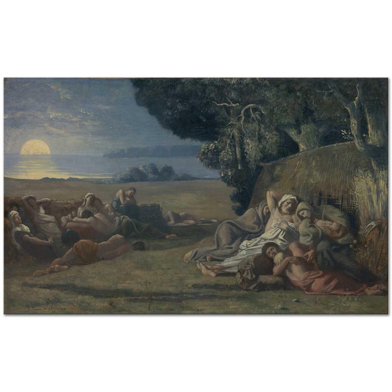 Pierre Puvis de Chavannes Uyku Kanvas Tablo