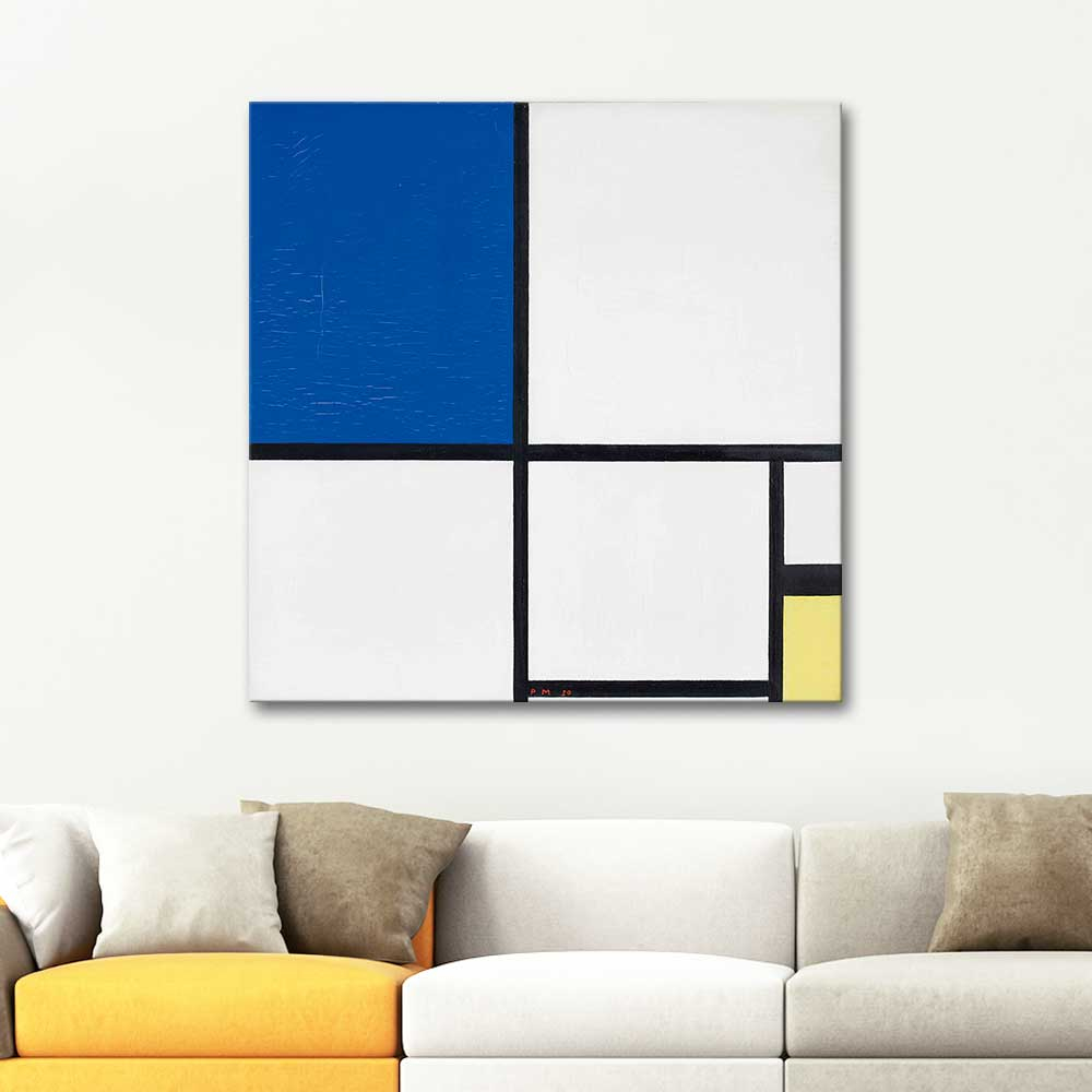 Piet Mondrian Composition No II with Blue and Yellow Art Print