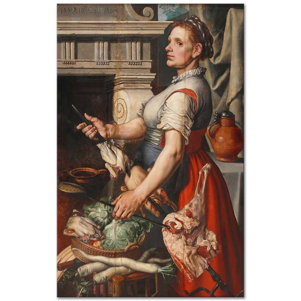 Pieter Aertsen Fırın Önünde Kanvas Tablo