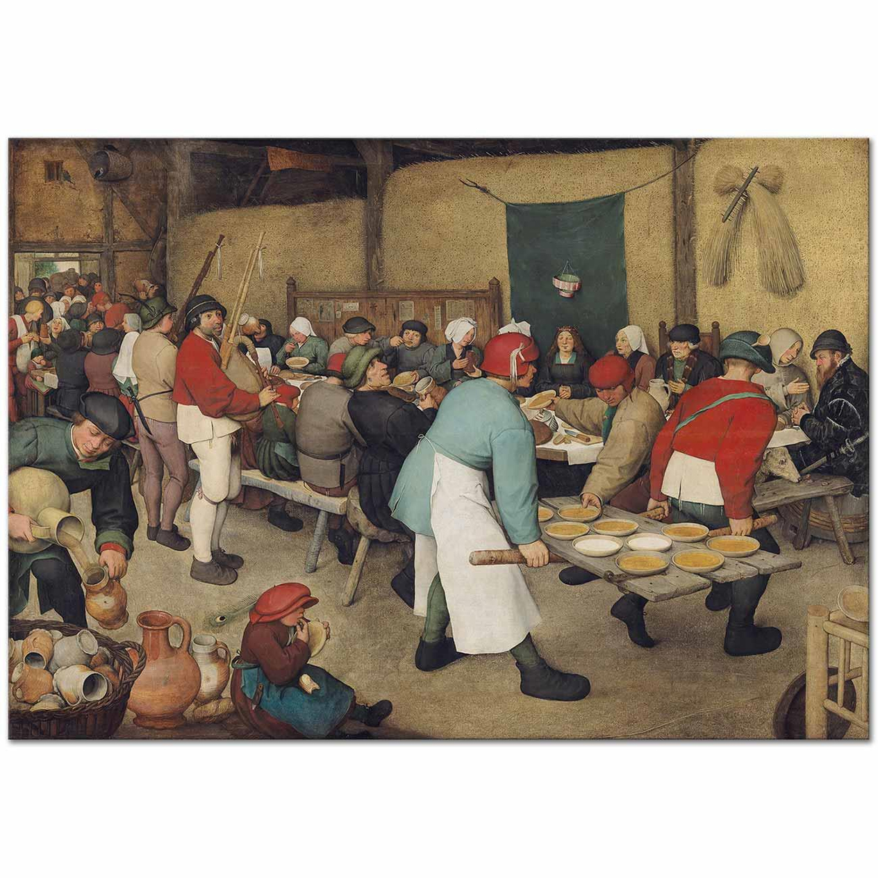 Pieter Bruegel Çiftçi Düğünü Kanvas Tablo