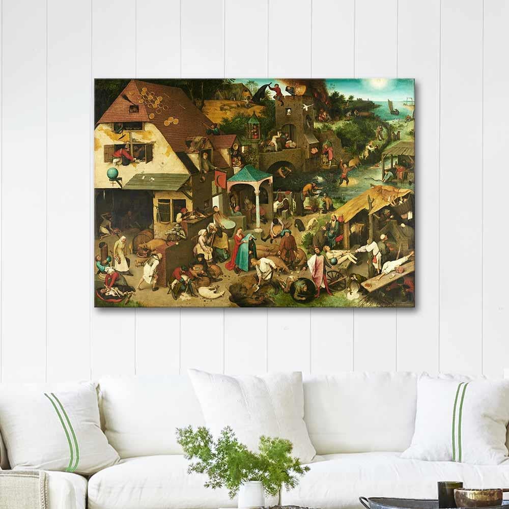 Pieter Bruegel Hollanda Atasözleri Kanvas Tablo