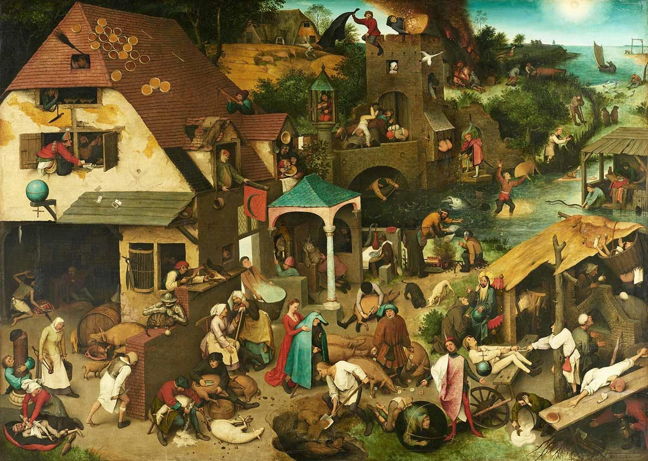 Pieter Bruegel Hollanda Atasözleri Kanvas Tablo