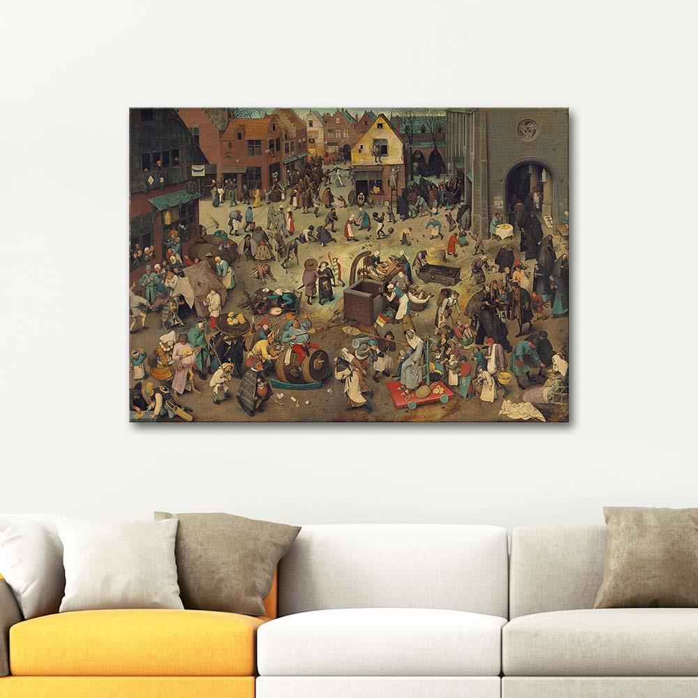 Pieter Bruegel The Fight Between Carnival and Lent Art Print