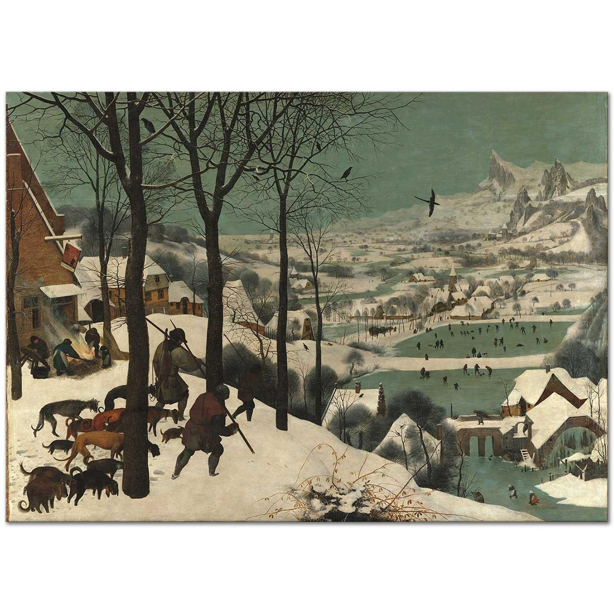 Pieter Bruegel Avcıların Dönüşü Kanvas Tablo