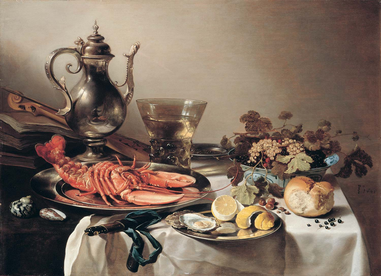 Pieter Claesz Istakozlu Natürmort Kanvas Tablo