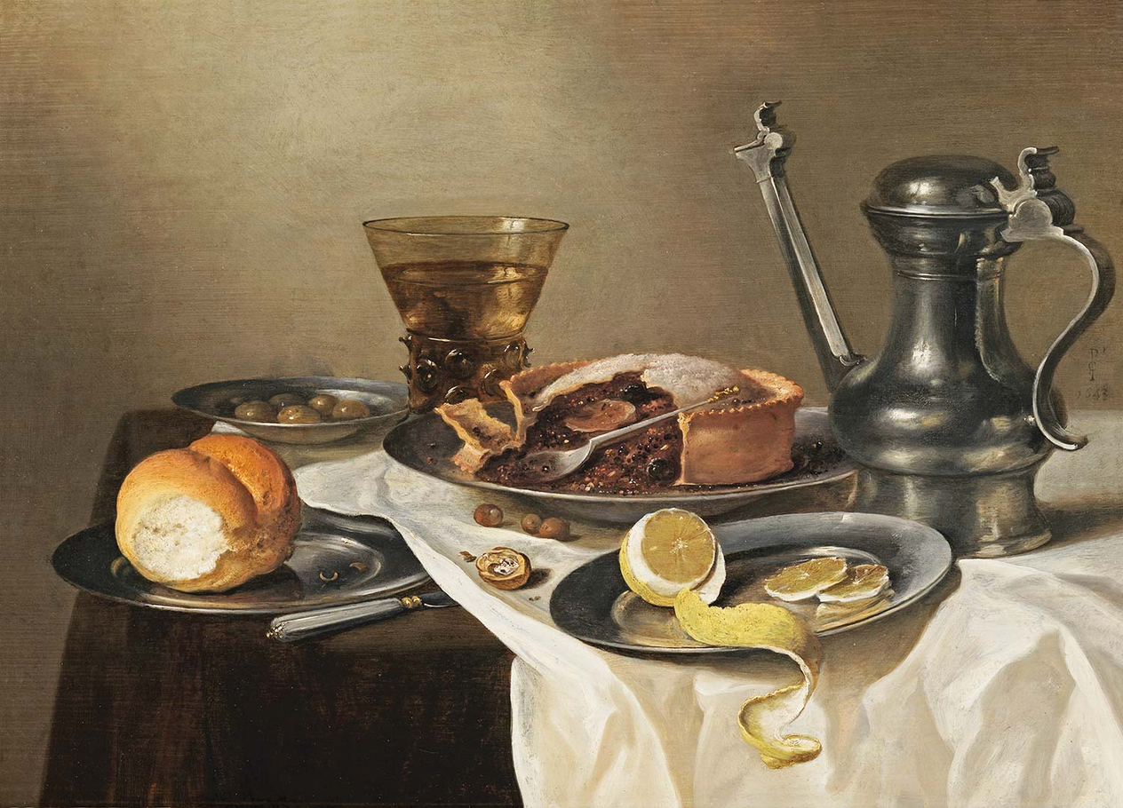 Pieter Claesz Sürahili Natürmort Kanvas Tablo