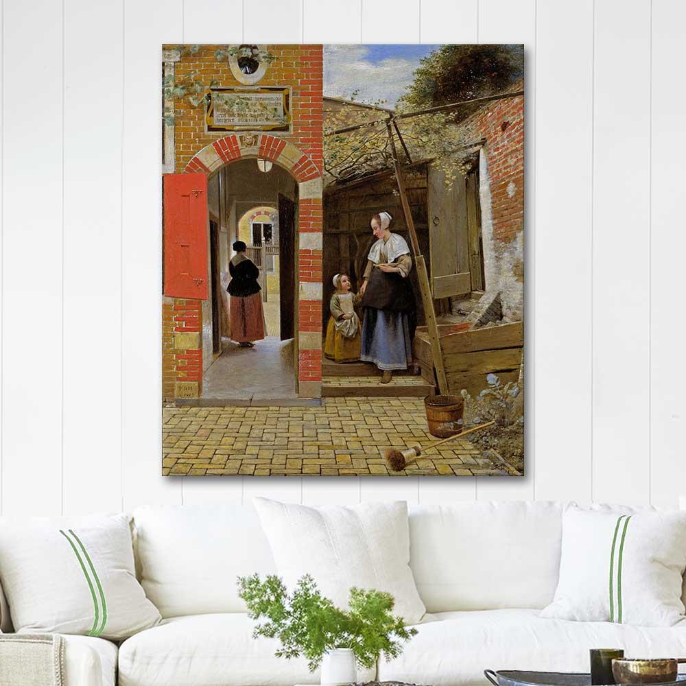 Pieter de Hooch The Courtyard of a House in Delft Art Print