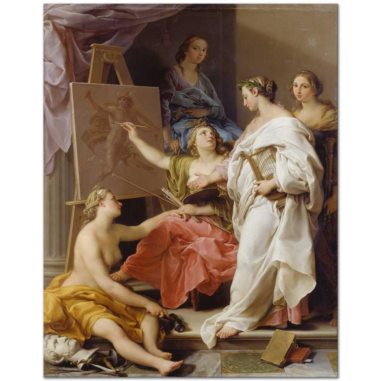 Pompeo Batoni Allegory of the Arts Art Print
