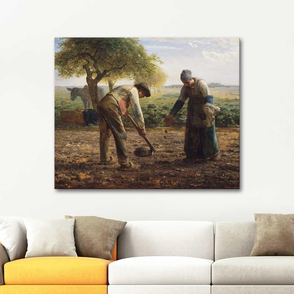Jean-Francois Millet Patates Yetiştiricileri Kanvas Tablo