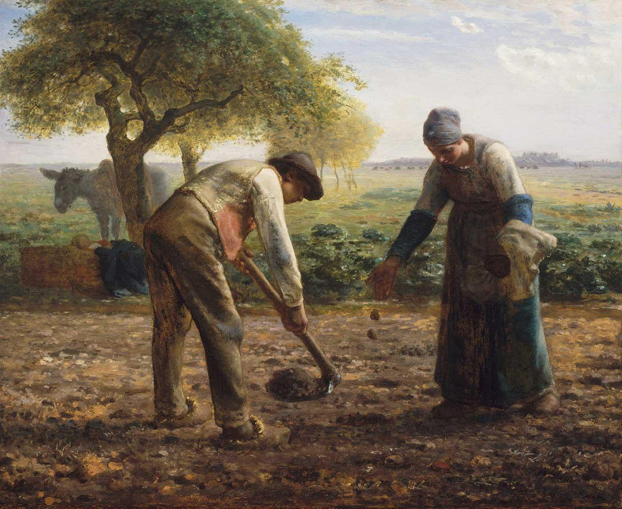 Jean-Francois Millet Patates Yetiştiricileri Kanvas Tablo