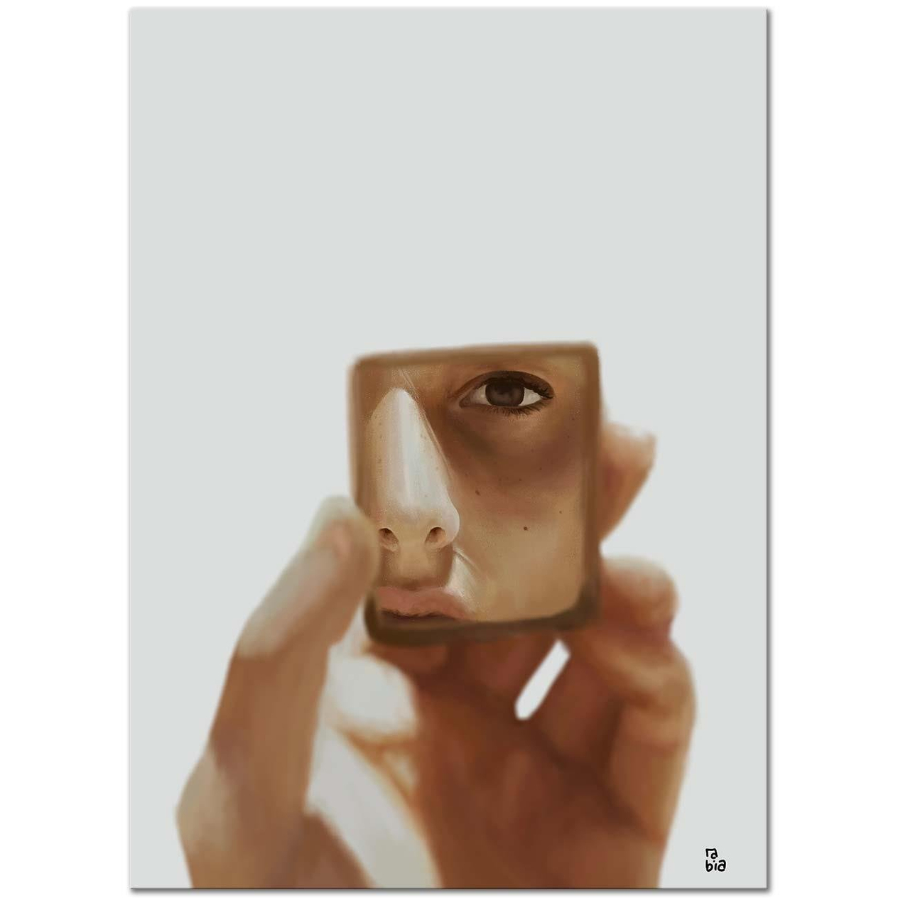 Rabia Özyurt Girl with Mirror Art Print