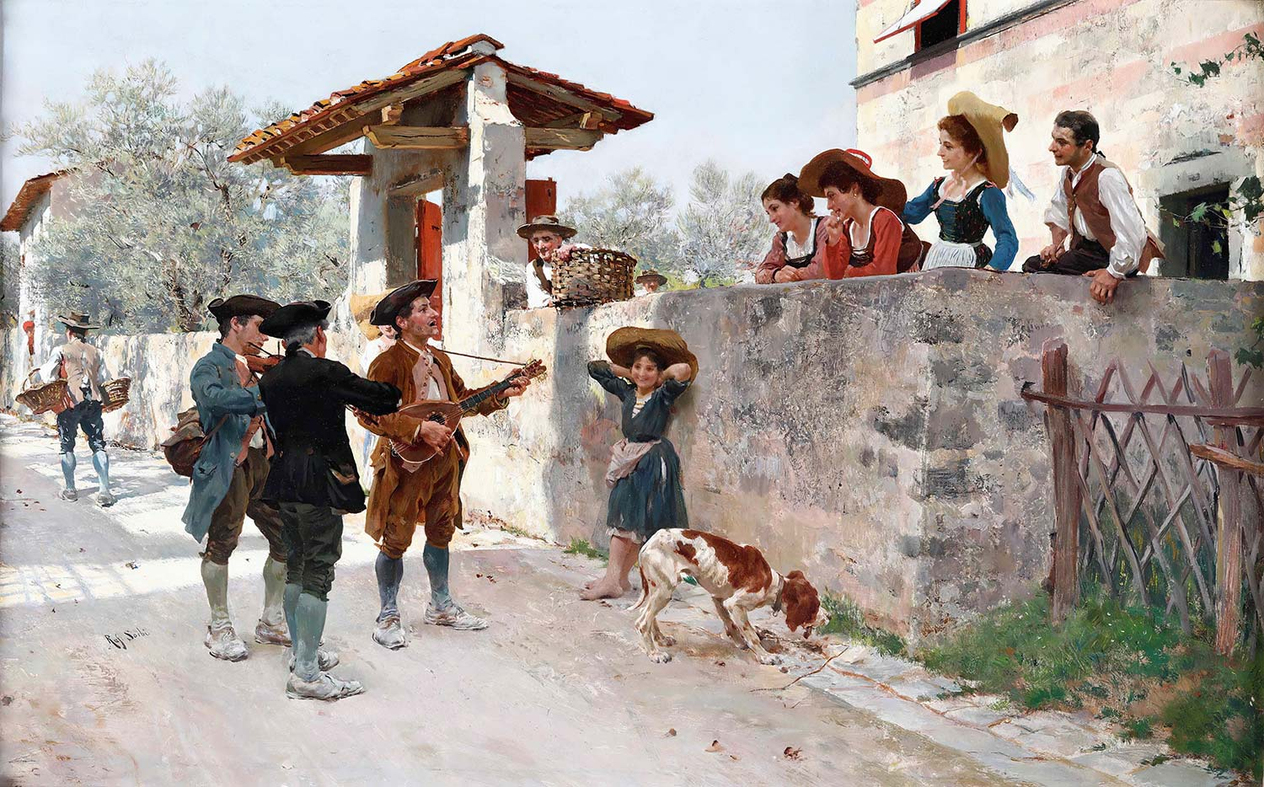 Raffaello Sorbi La Serenata Art Print