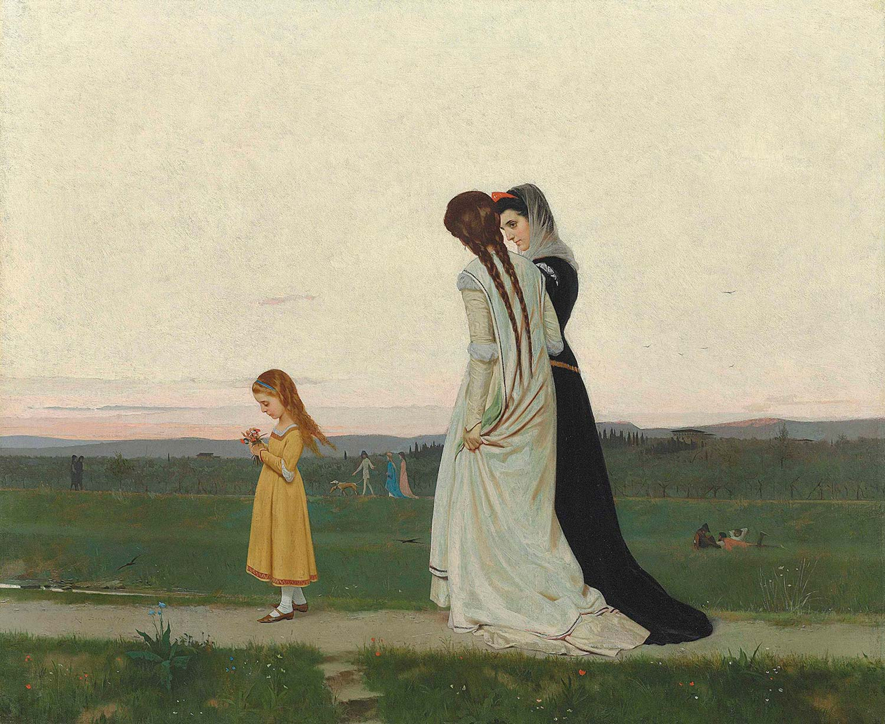 Raffaello Sorbi The Evening Walk Art Print