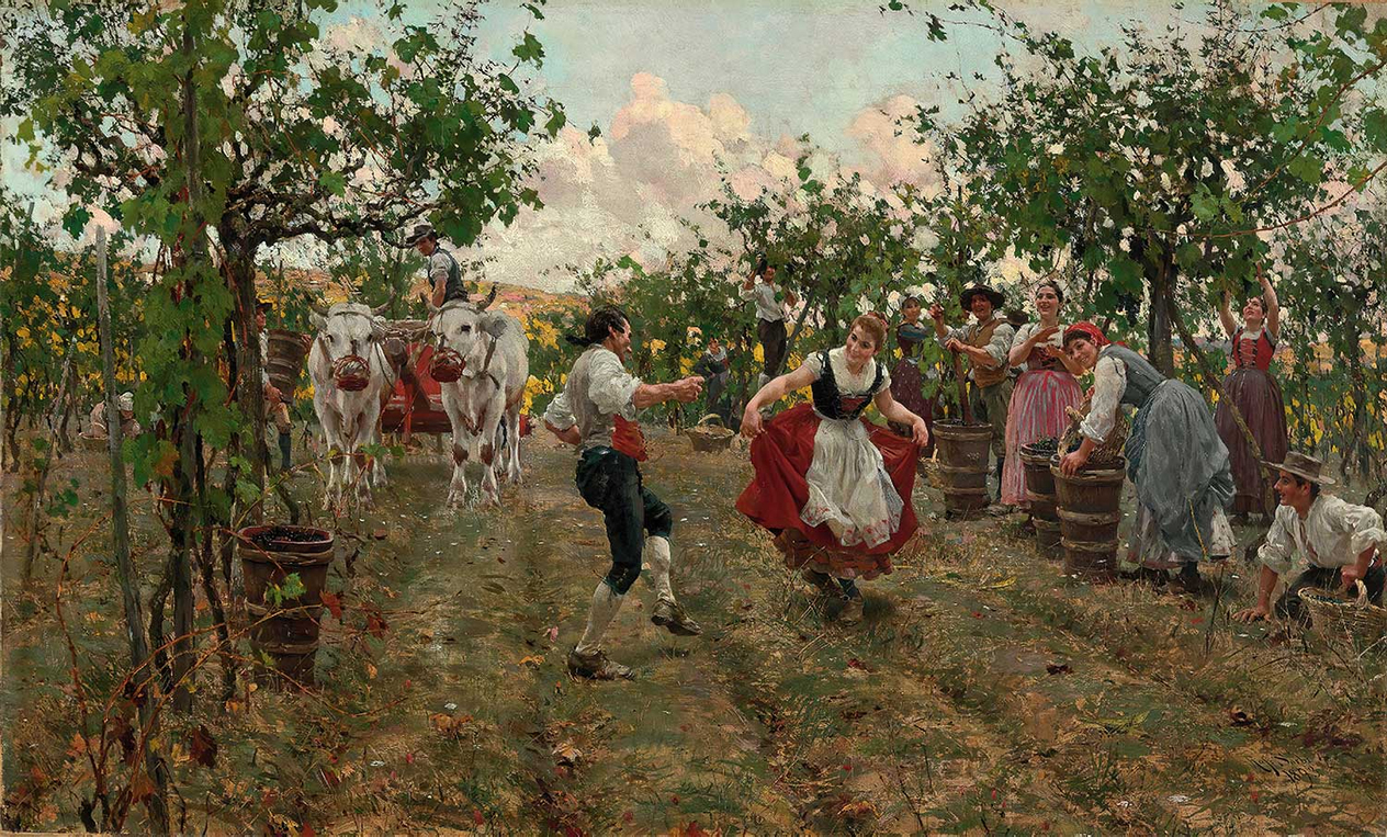 Raffaello Sorbi The Harvest Dance Art Print