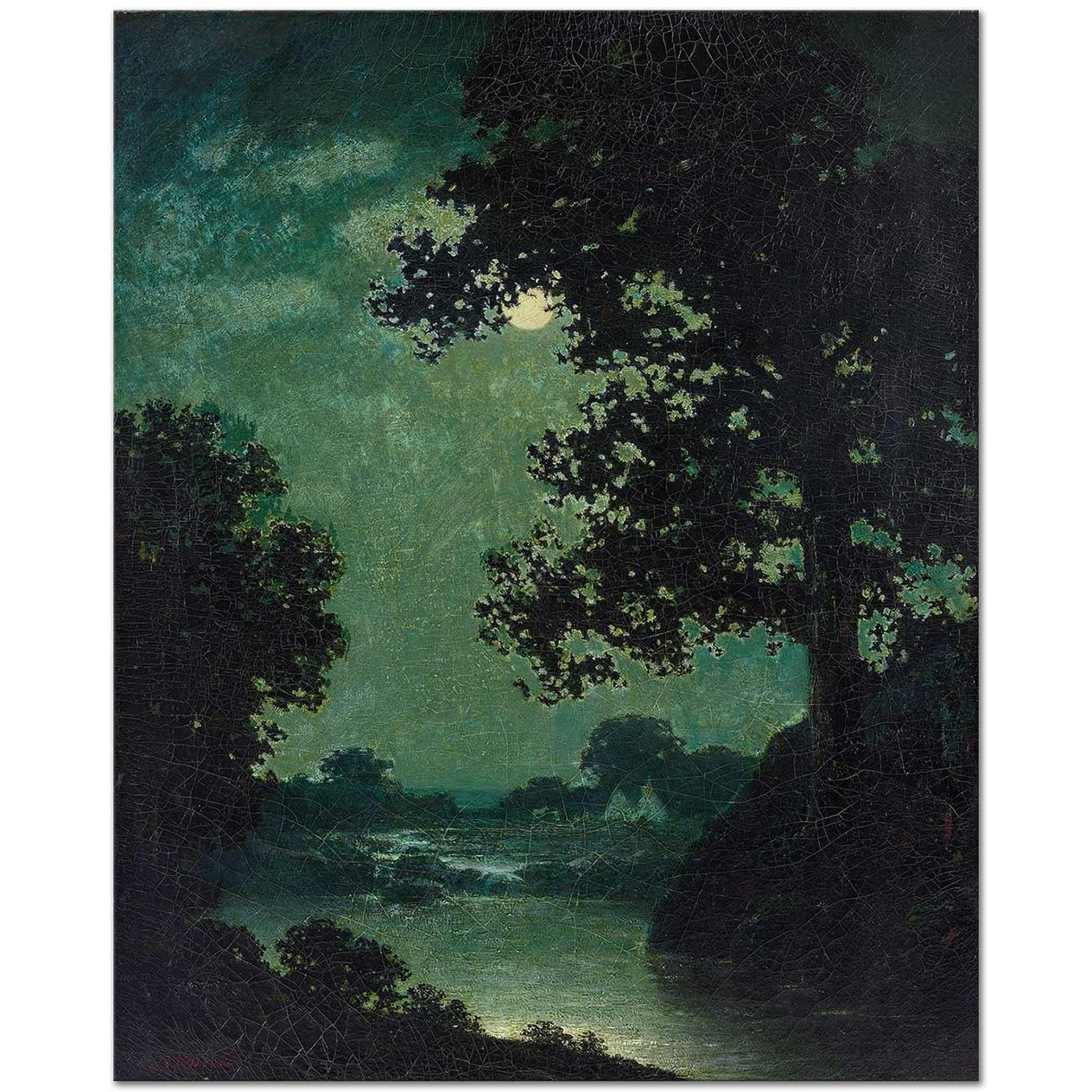 Ralph Albert Blakelock Moonlight (1888) Art Print