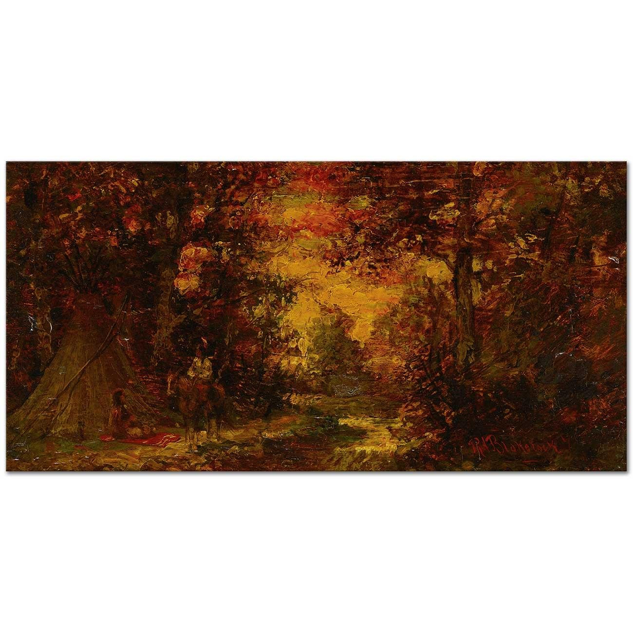 Ralph Albert Blakelock Teepee At Sunset Art Print