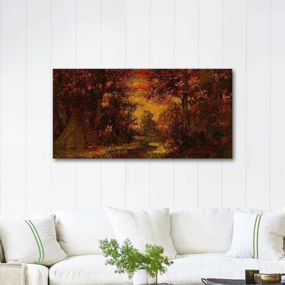 Ralph Albert Blakelock Teepee At Sunset Art Print