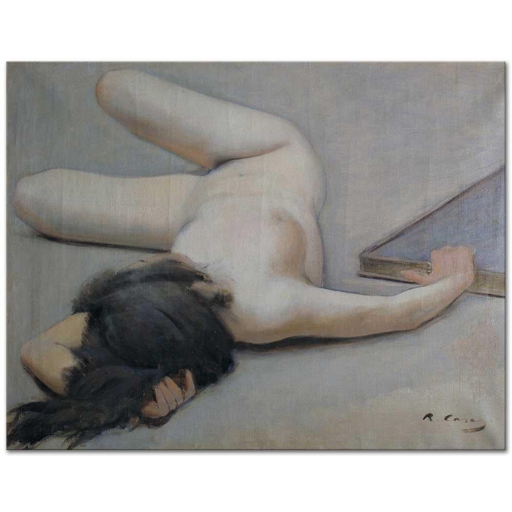 Ramon Casas Kadın Nü Kanvas Tablo