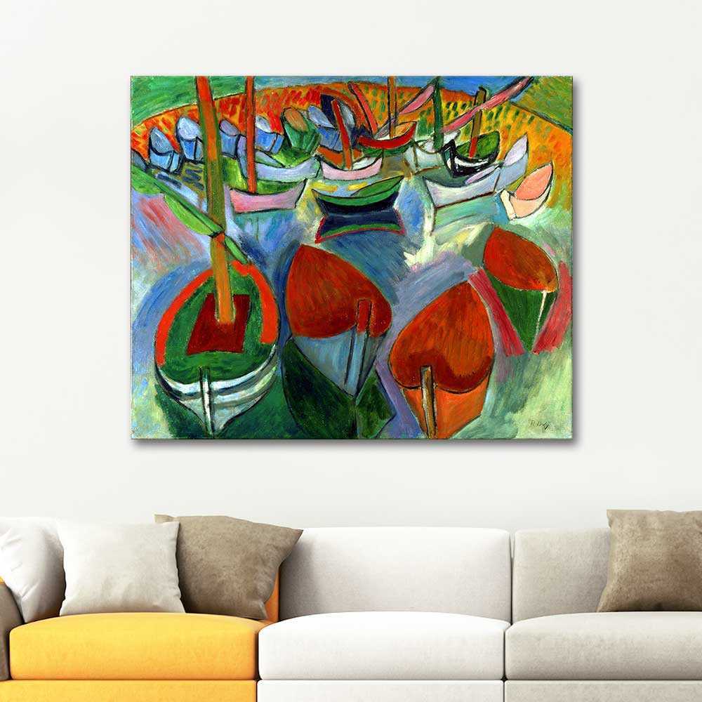 Raoul Dufy Boats at Martigues Art Print