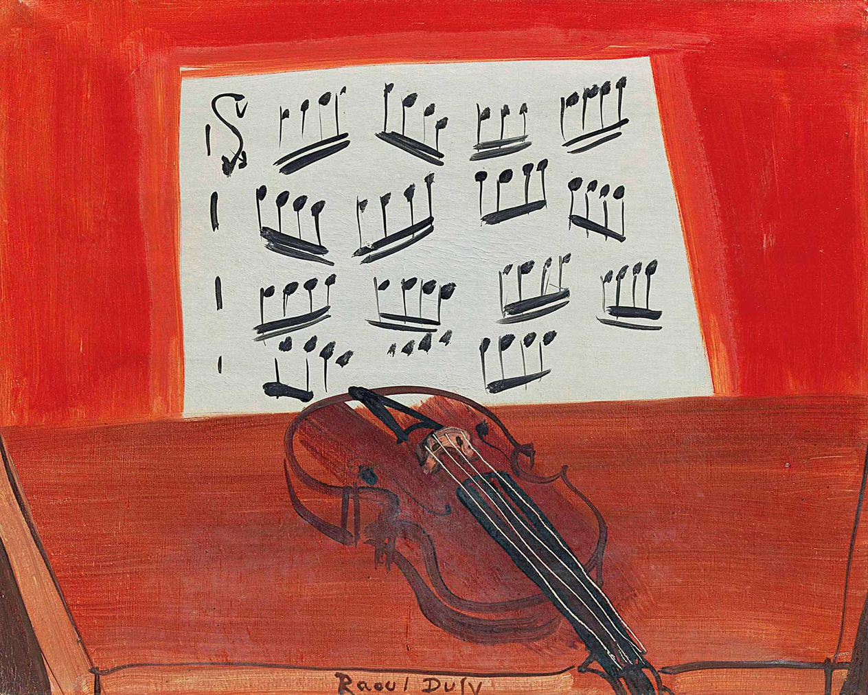 Raoul Dufy Keman Kanvas Tablo