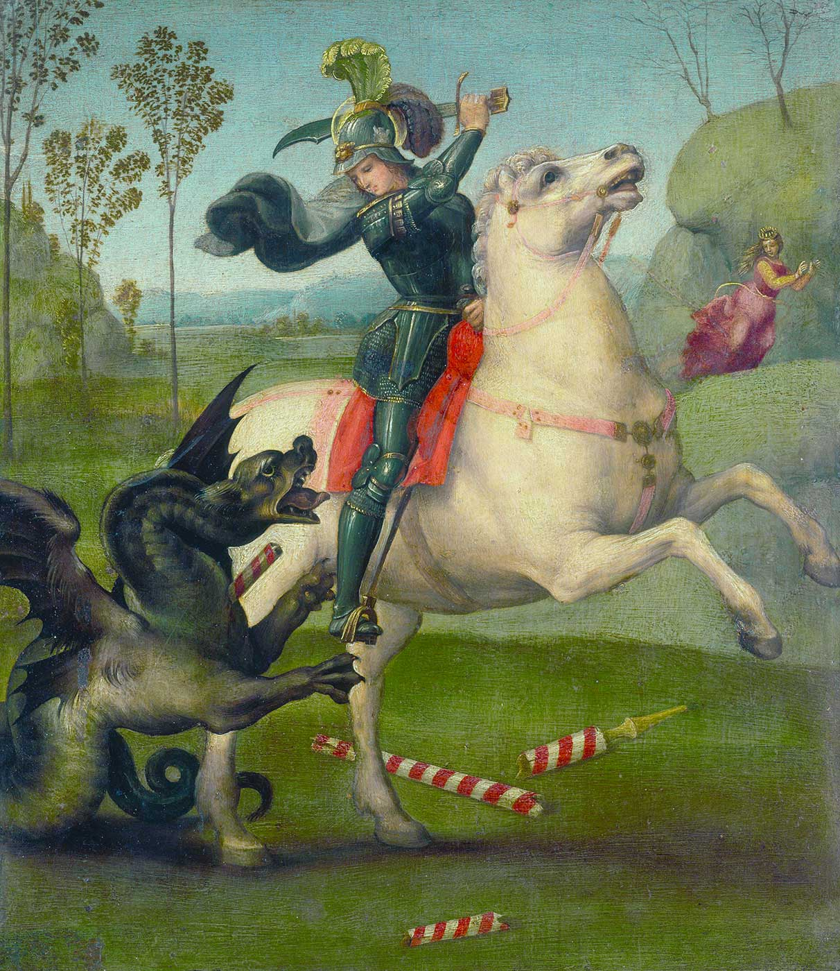 Raphael Saint George Struggling with the Dragon Art Print