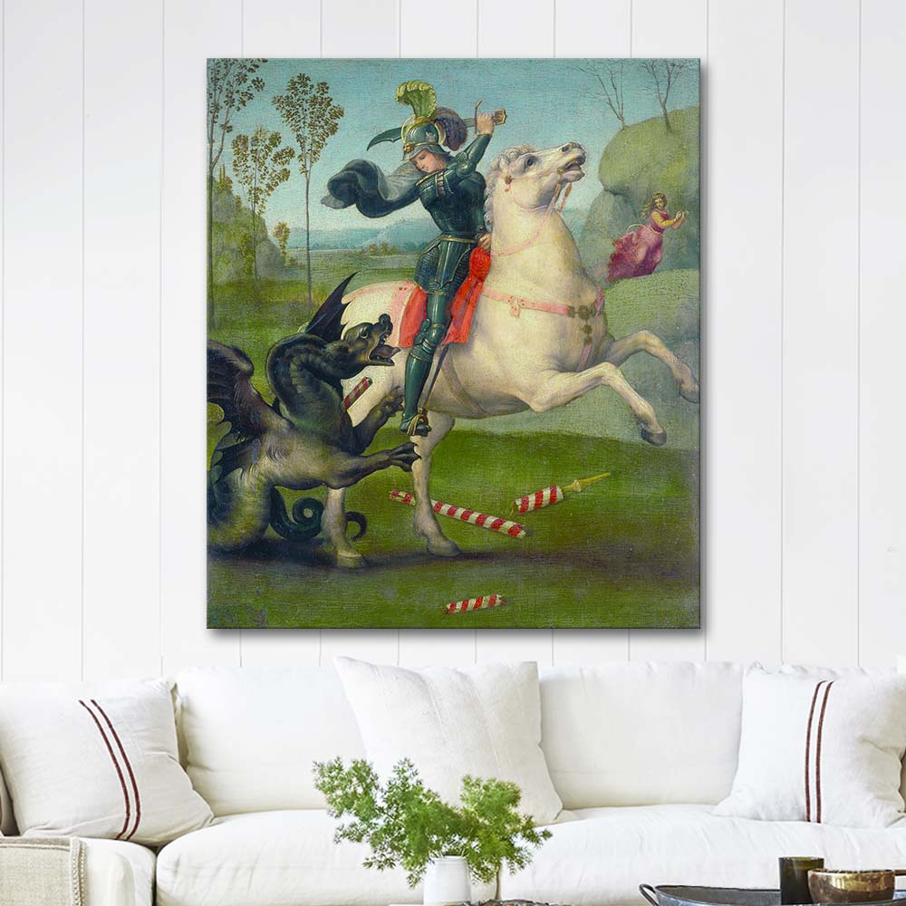 Raphael Saint George Struggling with the Dragon Art Print
