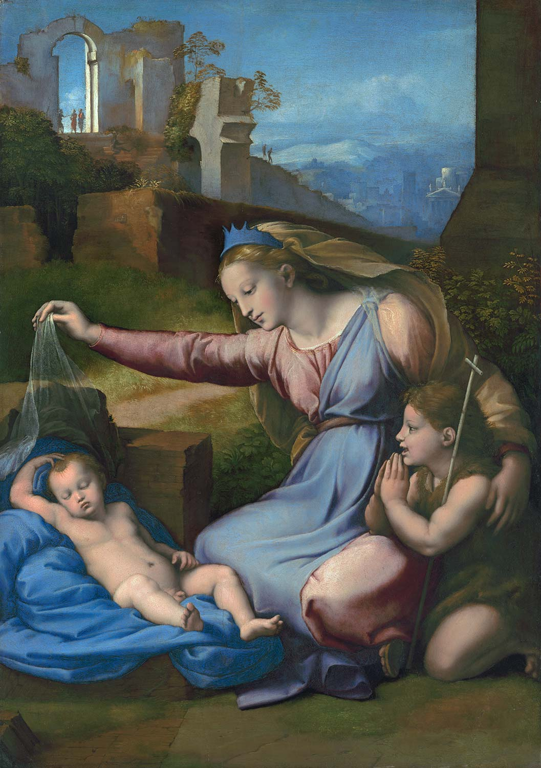 Raphael Madonna with the Blue Diadem Art Print