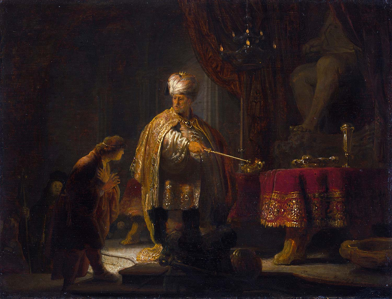 Rembrandt van Rijn Daniel and Cyrus Before the Idol Bel Art Print