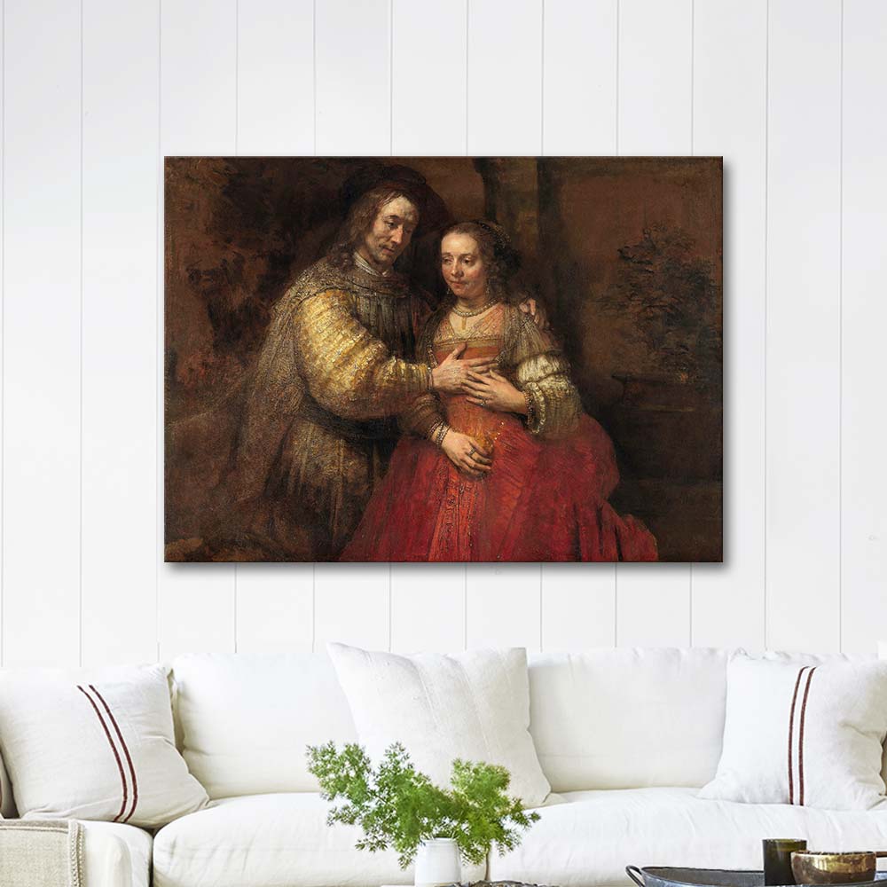 Rembrandt van Rijn Isaac and Rebecca or The Jewish Bride Art Print