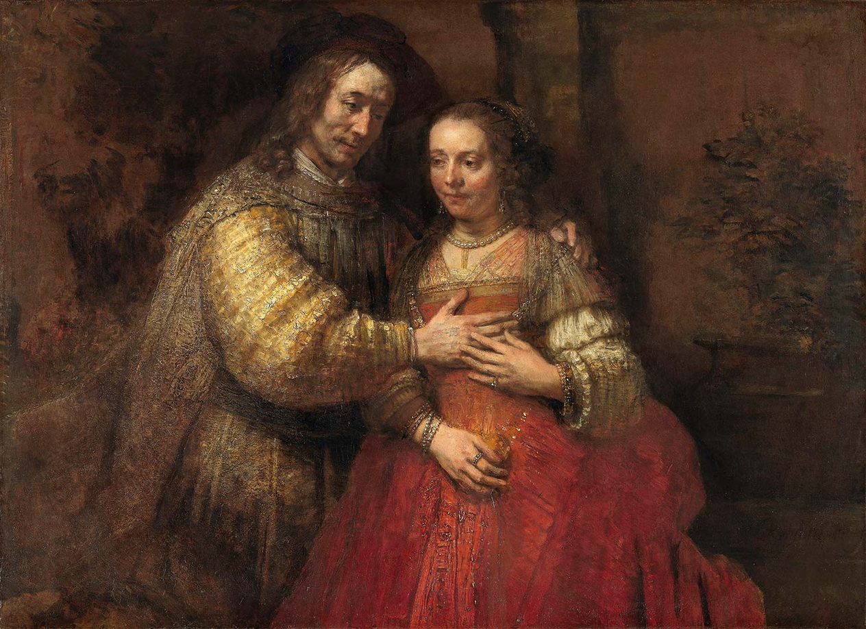 Rembrandt van Rijn Isaac and Rebecca or The Jewish Bride Art Print
