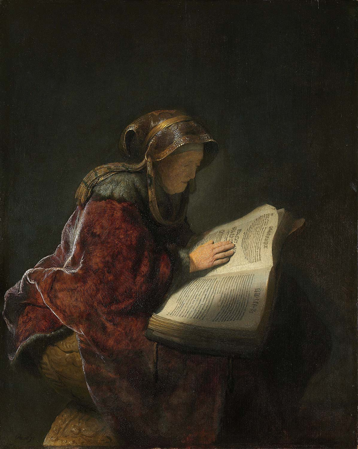 Rembrandt van Rijn Old Woman Reading Art Print