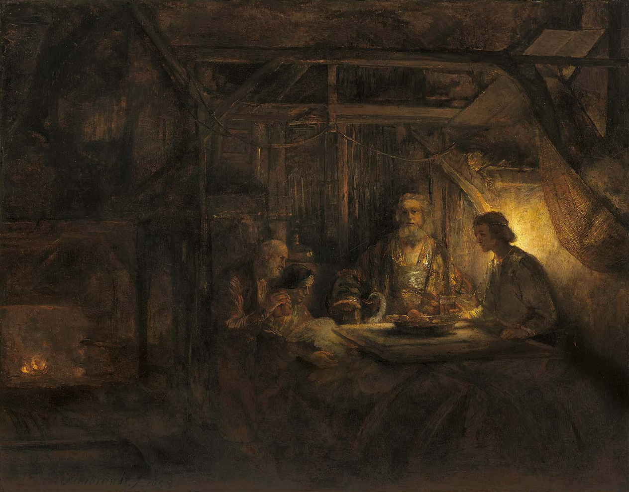 Rembrandt van Rijn Philemon and Baucis Art Print
