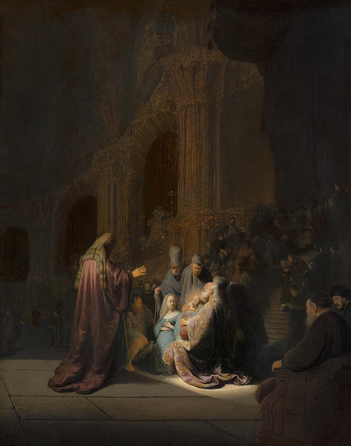 Rembrandt van Rijn Simeon's Song of Praise Art Print