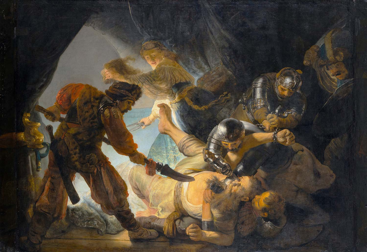 Rembrandt van Rijn Samson'un Kör Edilişi Kanvas Tablo