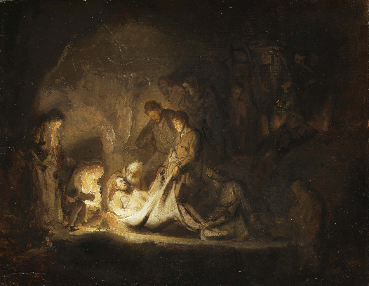 Rembrandt van Rijn The Entombment of Christ Sketch Art Print