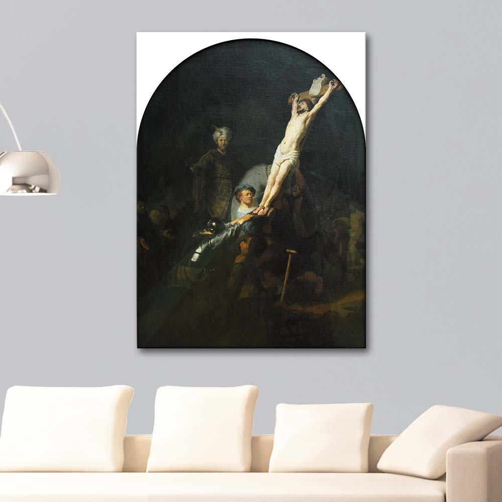 Rembrandt van Rijn The Raising of the Cross Art Print