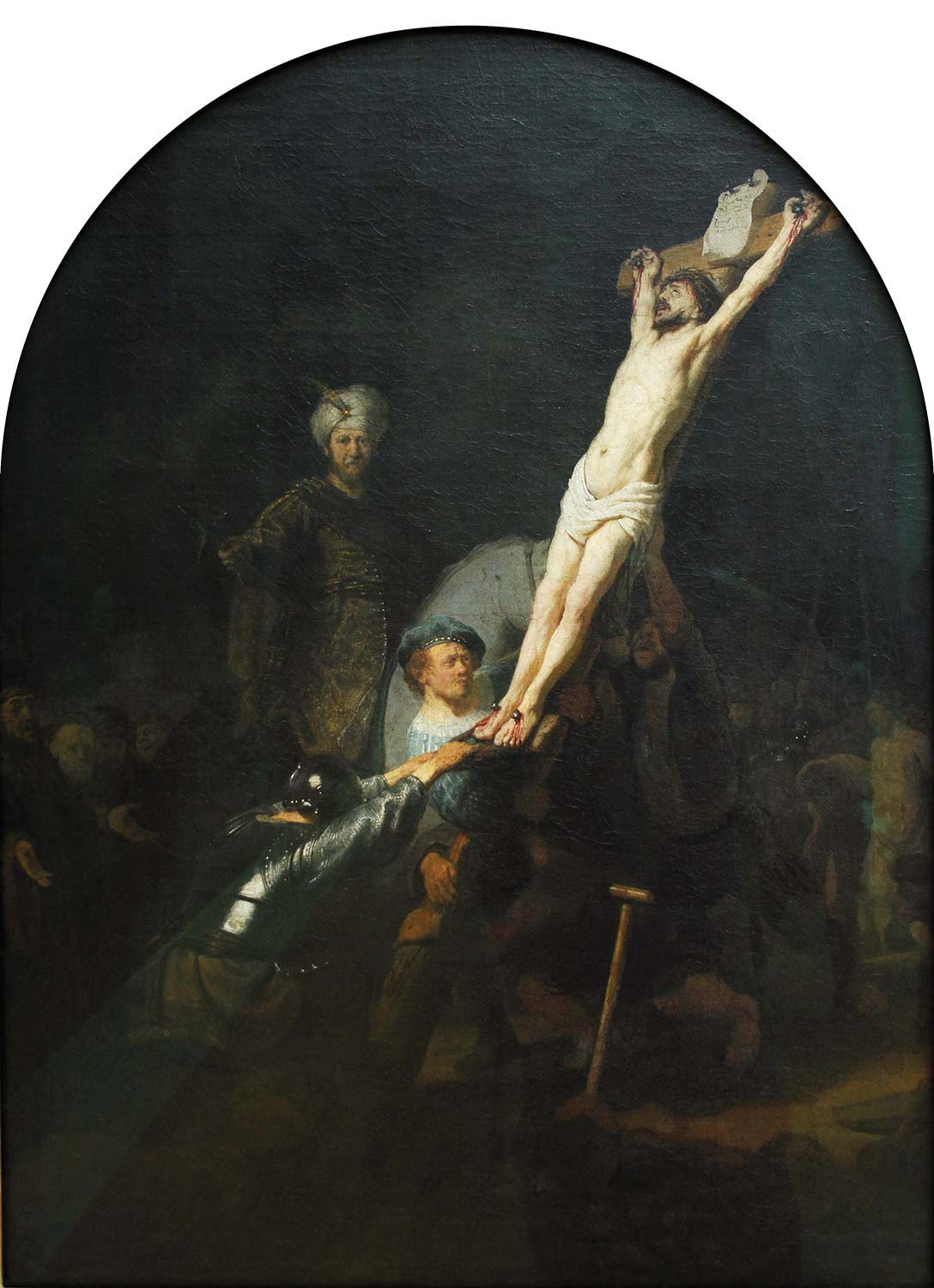 Rembrandt van Rijn The Raising of the Cross Art Print
