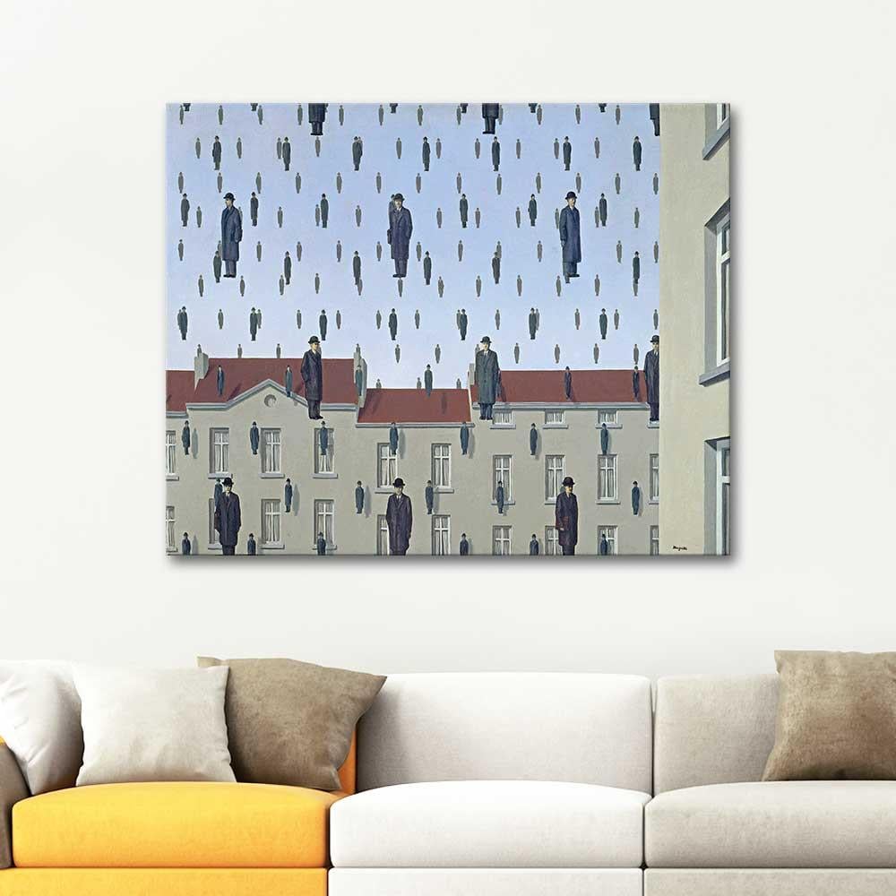 Rene Magritte Golconda Art Print