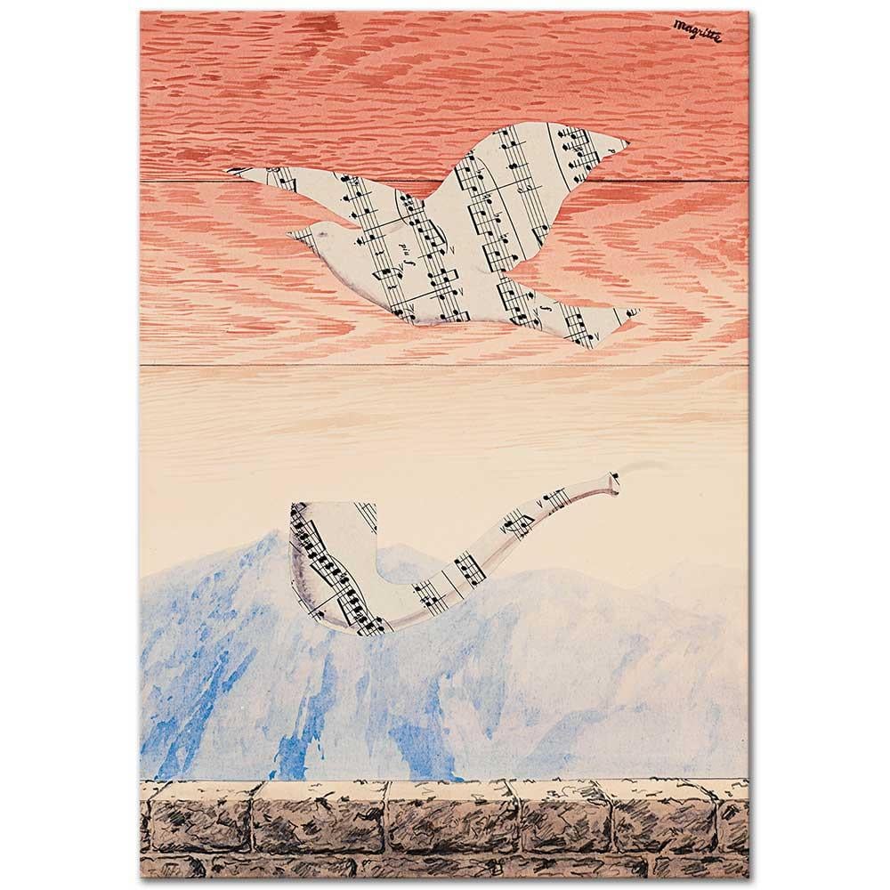 Rene Magritte Müzikli Dakikalar Kanvas Tablo