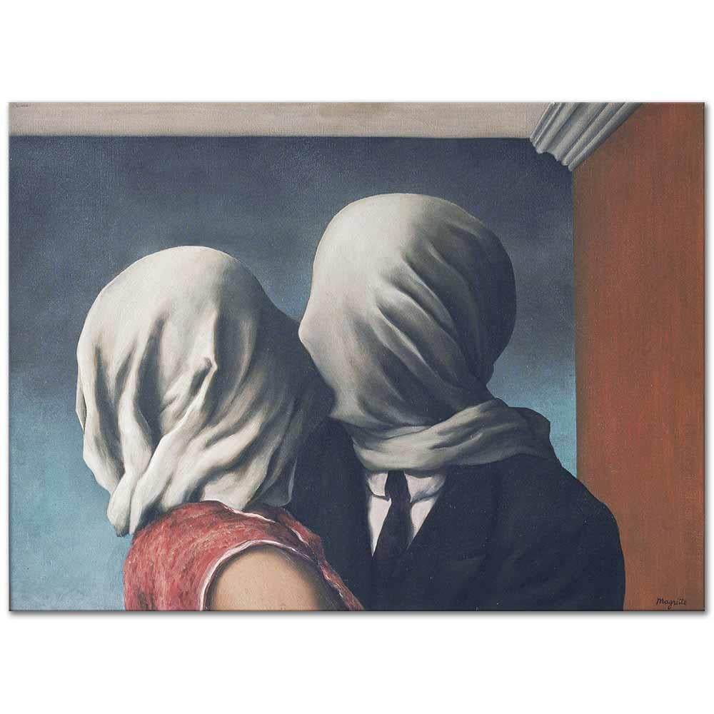 Rene Magritte Aşıklar Kanvas Tablo