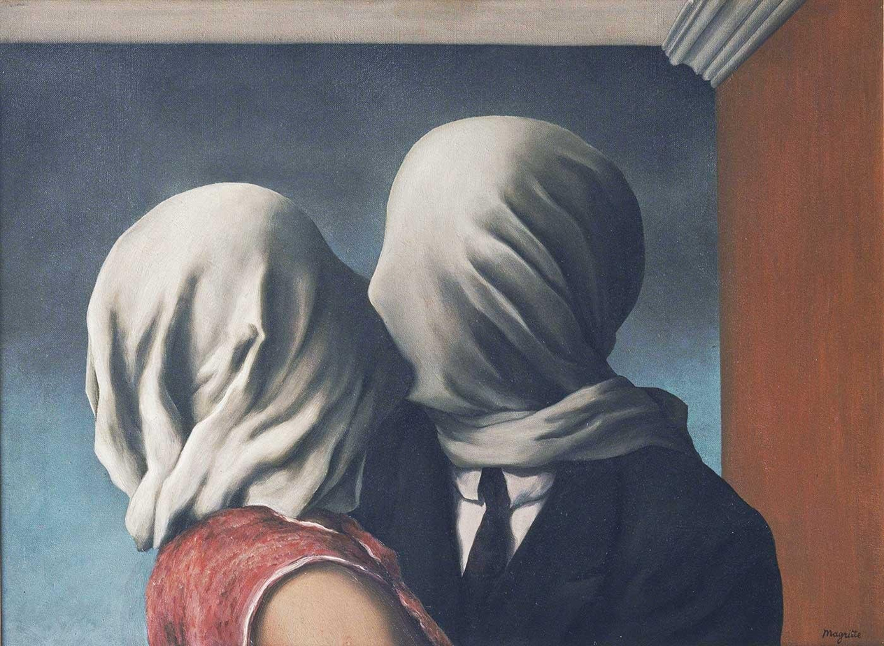 The Lovers II by Rene Magritte