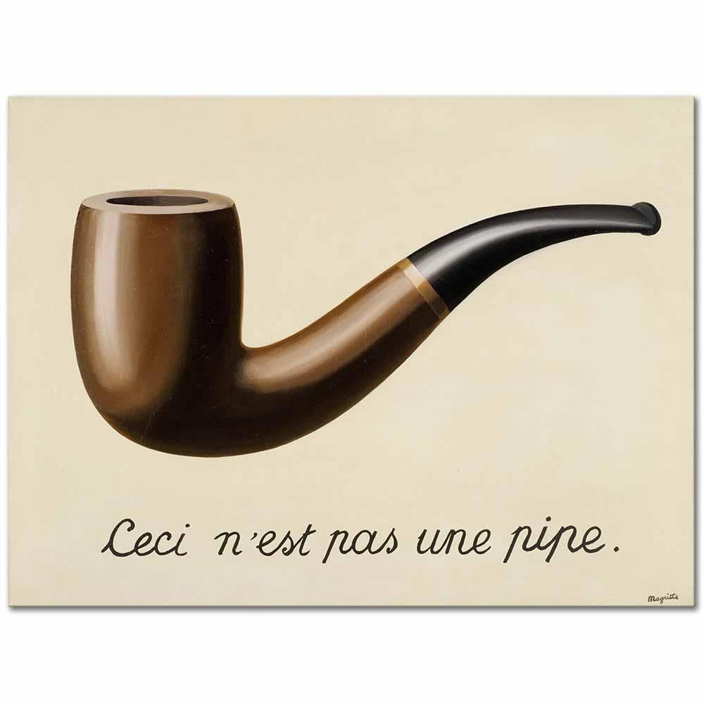 Rene Magritte Bu Bir Pipo Değildir Kanvas Tablo