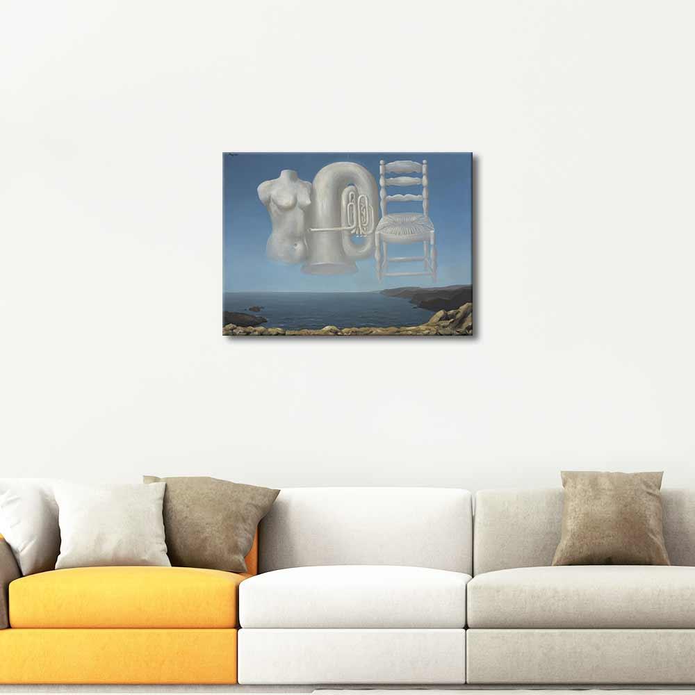 Rene Magritte Tehditkar Hava Kanvas Tablo