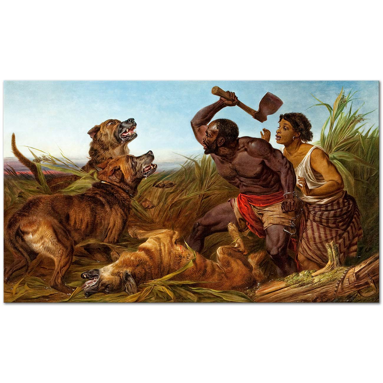Richard Ansdell The Hunted Slaves Art Print