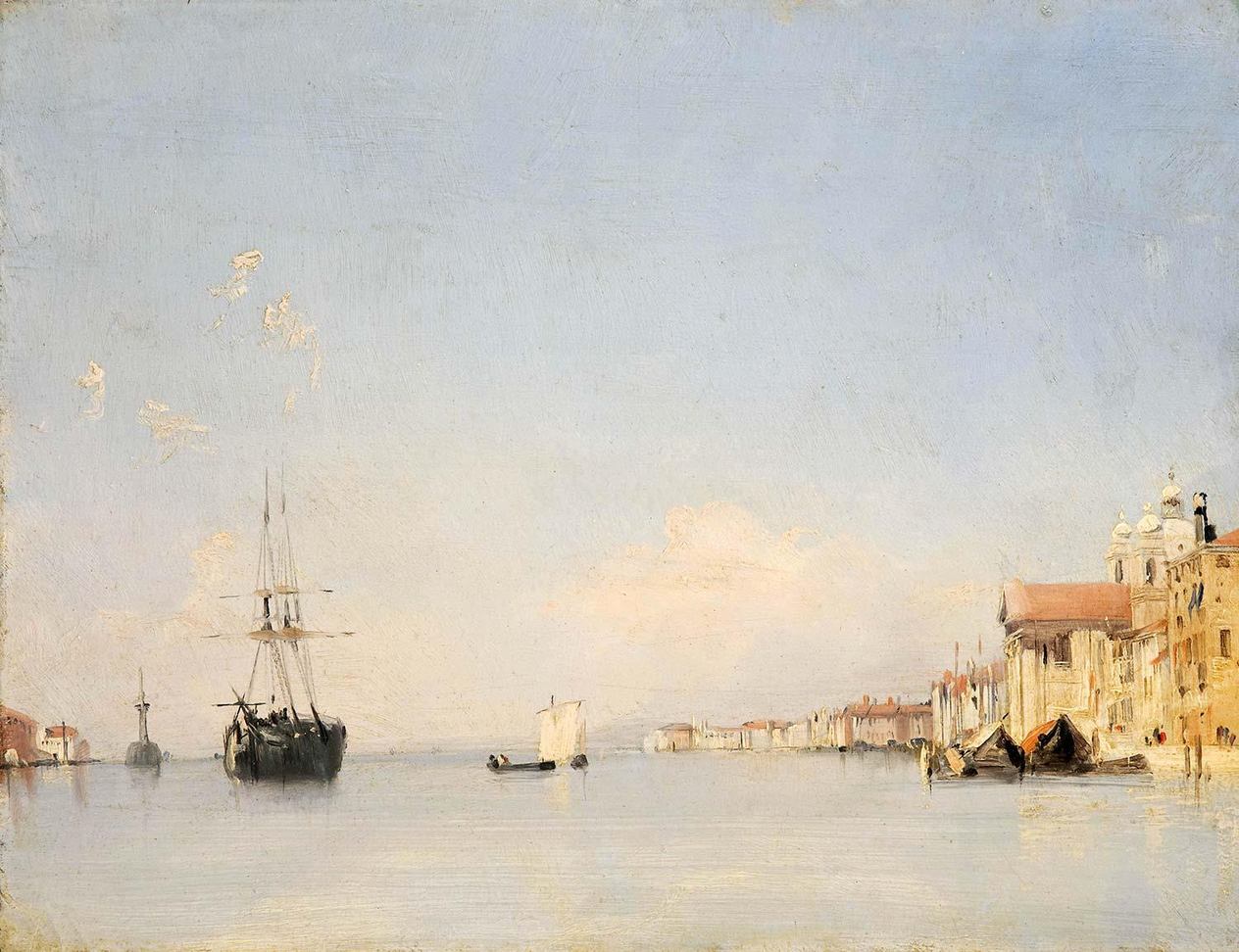 Richard Parkes Bonington Giudecca Venedik Kanvas Tablo