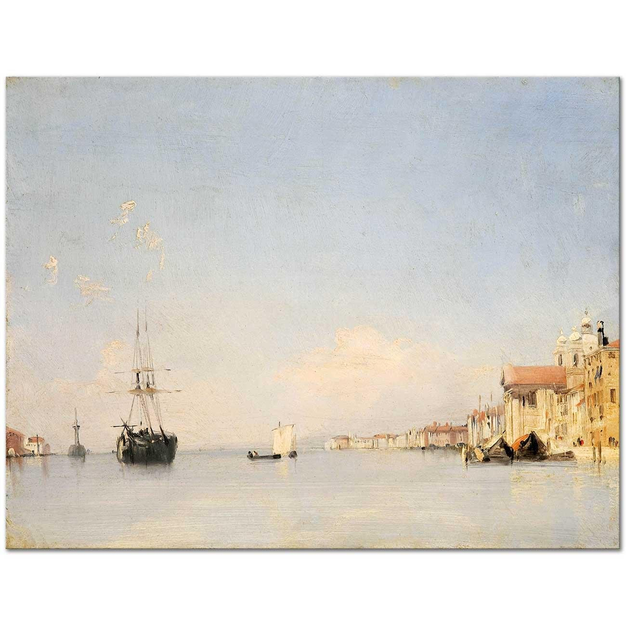 Richard Parkes Bonington Giudecca Venedik Kanvas Tablo