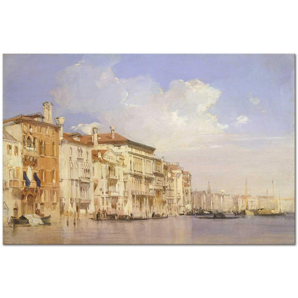 Richard Parkes Bonington Grand Kanal Venedik Kanvas Tablo