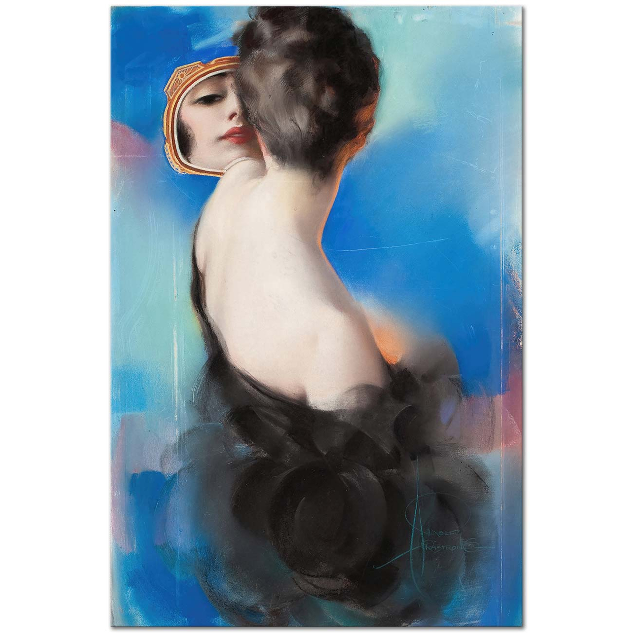Rolf Armstrong American Sunday (Cover Study) Art Print